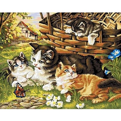 Peinture de paysage en broderie diamant 5D, décoration d'intérieur, perceuse ronde complète, point de croix 20X30CM black