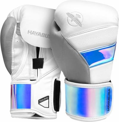 Hayabusa T3 Kick Bokshandschoenen Wit Iridescent - 12 OZ