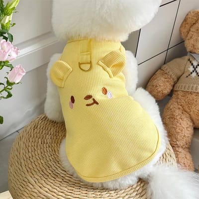 Zomer Hondenkleding voor Kleine Honden Dunne Leuke Hondentrui Puppy Kleding Ademend Chihuahua Kleding Kattenvest Huisdierbenodigdheden S beige