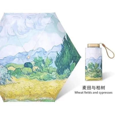 Parasol de protection solaire: Parapluie Pliant Six Voies Convinient pour l'Extérieur avec Protection UV, Parapluie de Soleil Portable et Élégant pour Femmes full-fiber&6K
