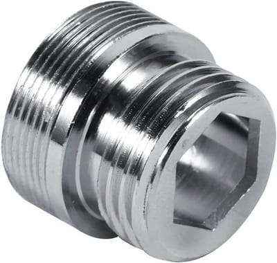 Koperadapter voor Waterfilter, G1/2 Bronzen Waterfilteradapter voor Keukenkranen, 24mm-20mm, Duurzaam en Efficiënt