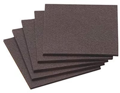 Zelfklevende Viltglijders voor Meubels - Effectieve Bescherming voor Gevoelige Vloeren - 100 x 100 mm (5 Stuk) Bruin