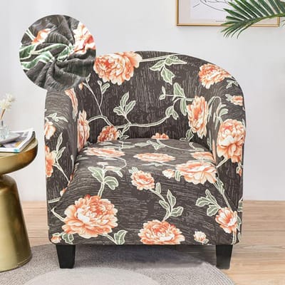 Levivel Clubfauteuilhoes Stretch Fauteuilhoes Bedrukte Kuipstoelhoes Woonkamerbankhoes Spandex Bankhoes Ontworpen Voor Barbalie Familie Kamer 1 PC