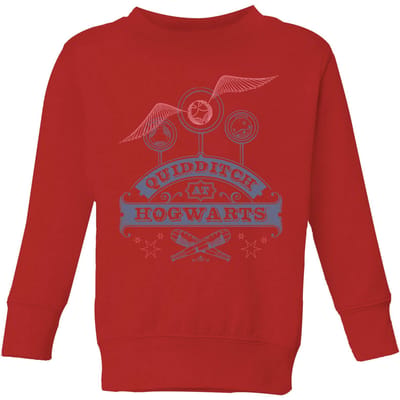 Harry Potter Quidditch At Hogwarts Kids' Sweatshirt - Red - 134/140 (9-10 jaar)