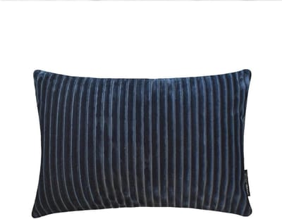 Decoratief Kussenhoes - Lendenkussenhoes Gestreept - Woonkamer Decoratie - Handgemaakt Flueel Materiaal - 30x45 cm - Marineblauw