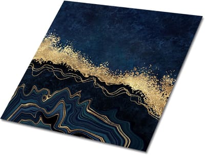 Tulup PVC Tegels - Marmeren Abstractie Vinyl Tegels - 30 cm x 30 cm - Veelkleurig Wand PVC Tegels - 9 stuks - Zelfklevende Vinyltegels - Marmer Plaktegels - Vinyl Tegels Zelfklevend - Plaktegels keuken en Badkamer