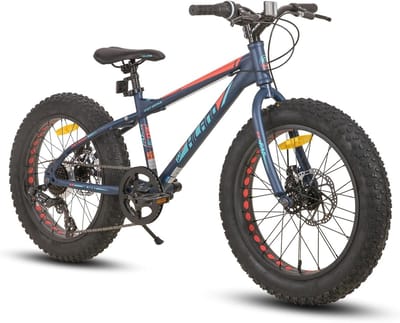 Stoere 20 inch kinder mountainbike met 7 versnellingen en dubbele schijfremmen voor jongens en meisjes, blauw