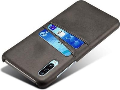Back Cover met Opbergvakjes + PMMA Screenprotector voor Huawei P30 _ Zwart