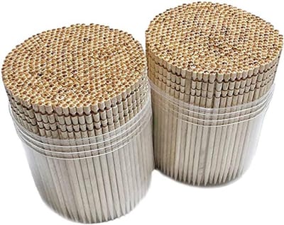 Houten Tandenstokers - Cocktailprikkers Hout - Feest en Ambacht - Sierlijk Handvat - 1000 Stuks - Naturel