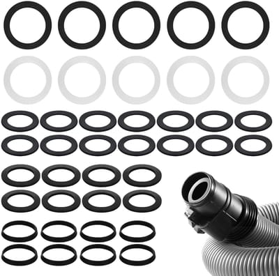 Dailygoods - Set van 40 afdichtringen, rubberen afdichting, afdichtingen (40-56 mm), voor sifon-keukenspoelbakken, badkamerkraan en gootsteenafvoeren