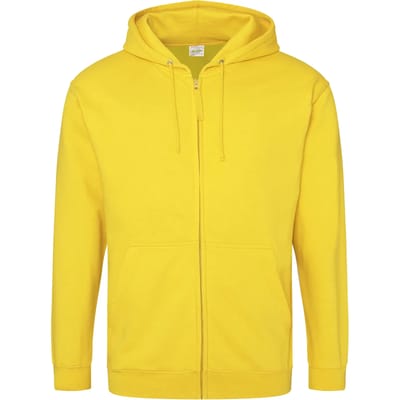 Vegan Hoodie met ritssluiting en capuchon Sun Yellow - XXL