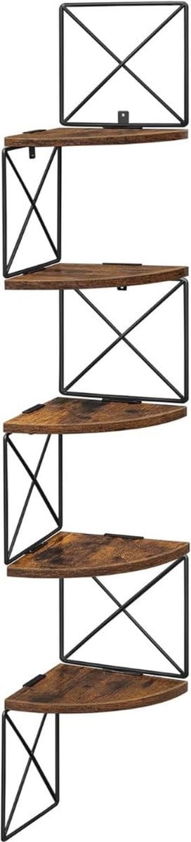 Rustieke Industriële Houten Plank Wandmontage - Hoekrek Display Decor - Hoekplank - Zwevende Wandplank - Organizer voor Slaapkamer Keuken Badkamer
