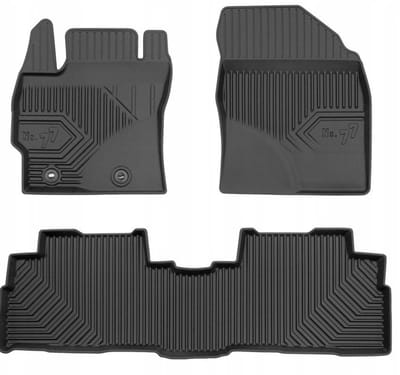 Frogum - Toyota Verso 2009-2018 - Rubberen automatten No.77 - 3 stuks - TPE - 4 cm Hoge Rand