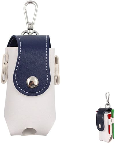 Cosensi- Heuptas Golf - Lederen Mini Golftas - Golfbal-opbergtas - Compacte Tas met Clip - Lichtgewicht en Draagbaar - Machinewasbaar