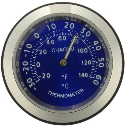 Dailygoods- Thermometer Waterproof - Thermometer Motorrijders - Thermometer Dial - Thermometer Temperatuur - Thermometer 37.5 mm - Schokbestendig - Motorcycle Thermometer