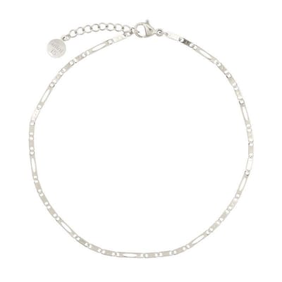 Mint15 Enkelbandje fijne schakel - Zilverkleur RVS/Stainless Steel