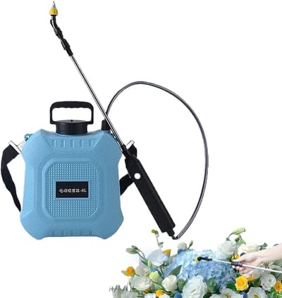 Elektrische Rugsproeier - Tuinsproeier Buiten - Planten Water Geven - Type-C Oplaadbaar - 8 Liter Capaciteit - Lichtblauw