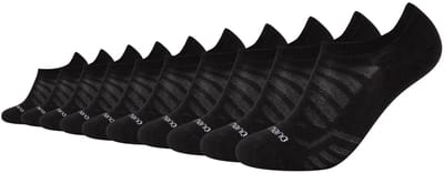 camano, Unisex no-show sokken, camano, mesh-ventilatie, micro-badstof, Y-hiel, gekamd katoen, gewatteerde zool, zachte teennaad, onzichtbaar in de schoen, comfortabel, ademend, 10-pack, sokken voor sneakers.