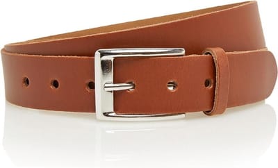 Timbelt Leren Unisex Riem - Riemstrook 3,5 cm breed - Casual Look - Echt Leer - Cognac - Riemmaat 115