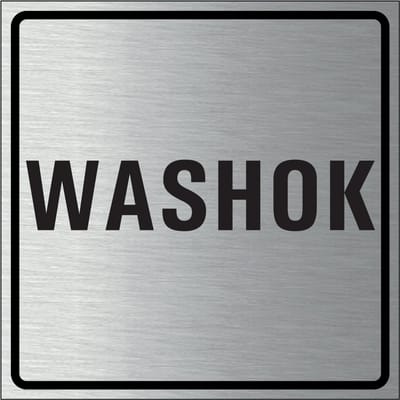 Washok bordje, geborsteld aluminium 100 x 100 mm