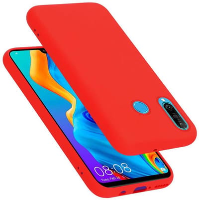 Cadorabo Hoesje geschikt voor Huawei P30 LITE in LIQUID ROOD - Beschermhoes gemaakt van flexibel TPU silicone Case Cover