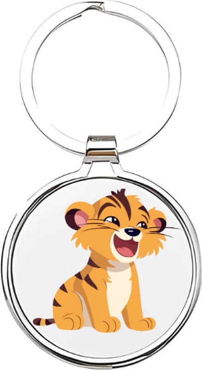 Akyol - Tijger Sleutelhanger - tijger - Dierenliefhebbers - welp - tiger - katachtige - koning van de jungle - leeuw - dier uit de jungle - dierentuindier - cyperse kat - Bengaalse tijger - Sumatraanse tijger - 4 x 7,5 CM