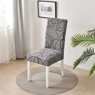Eetkamerstoelhoes Elastisch Bloemenstijl Stretch Stoelhoezen Stoelhoezen Beschermer Afneembaar voor Bruiloft Hotel Keuken 2pcs Chair Cover
