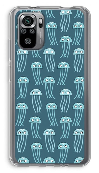 Case Company® - Hoesje geschikt voor Xiaomi Redmi Note 10S hoesje - Kwallie - Soft Cover Telefoonhoesje - Bescherming aan alle Kanten en Schermrand