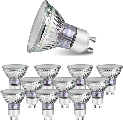 NETTLIFE GU10 LED - LED Lampen - Transparant - Ø 5 cm - Filament lamp - 3000K Warm Wit Licht - 4W(vervangt 40W) - Vintage Gloeilamp - Stralingshoek 110° - retro Lichtborn - 10 Stuks