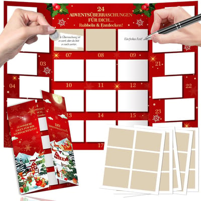 Dailygoods- Adventskalender 2025 - Persoonlijk te vullen - 24 Verrassingen - Voor kinderen/volwassenen - Familieactiviteiten - Spanning en vreugde - Kalender