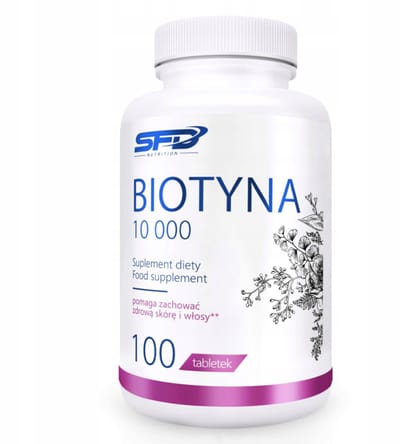 SFD | Biotina 10.000 – 100 Tabletten | Hooggedoseerd Supplement voor Gezonde Haren, Huid & Nagels
