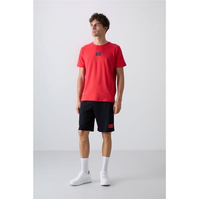 Bedrukte Katoenen Jersey T-Shirt en Shorts Set