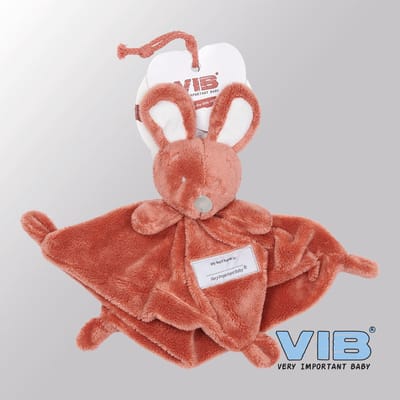 VIB® - Knuffeldoekje Konijn - Roest - Babykleertjes - Baby cadeau - zwangerschap aankondiging - geboorte cadeau