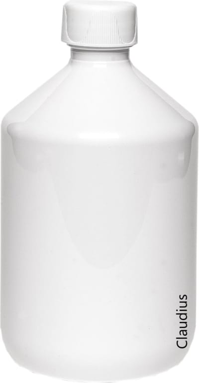 Lege Plastic Fles 500 ml PET apothekersfles wit - met witte ribbeldop – set van 10 stuks - Navulbaar - leeg