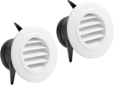 Soffit Ventilatieopeningen 7,5 cm - Ronde Ventilatieafdekking met Vliegengaas voor Woonkamer, Badkamer en Kantoor
