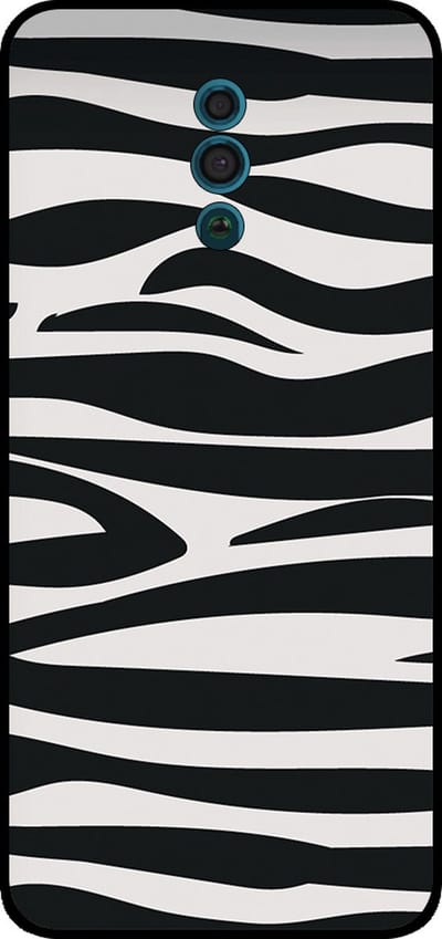 Smartphonica Telefoonhoesje Geschikt voor Oppo Reno met zebra opdruk - TPU backcover case zebra design - Zwart Wit geschikt voor Oppo Reno