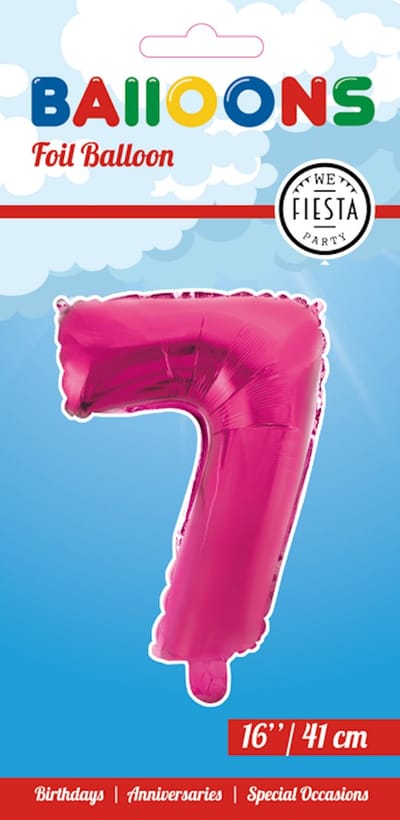 Folieballon 16" nmr. 7 - Roze