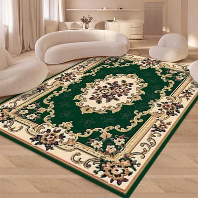Rode Tapijten in Europese Stijl voor Woonkamer Groot Formaat Wasbare Lounge Luxe Kleden Entree Deurmat Antislip Slaapkamer Decor Matten 50X80CM