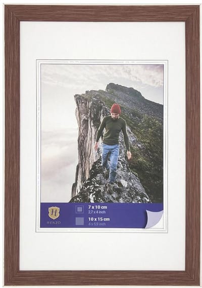 Fotolijst - Henzo - Edge - Fotomaat 10x15 cm - Roodbruin