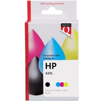 Inkcartridge Quantore alternatief tbv HP N9J71AE 62XL zwart + kleur | Blister a 2 stuk