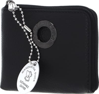MANDARINA DUCK Leren Portemonnee Mellow Leather Wallet Nero Zwart