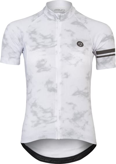 AGU Reflective Fietsshirt Essential Dames - Wit - M - Reflecterende Print