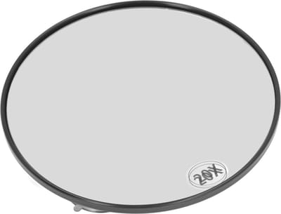 Vergrootspiegel - Zuignap spiegel - Gezichtsverzorging - 20x vergroting - 15 cm diameter - Zwart
