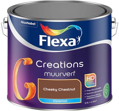 Flexa - Creations Muurverf Zijdemat - Cheeky Chestnut - Mengverf - 2,5 L