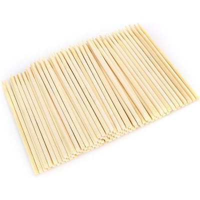 Lot de 500 bâtons de bambou pour dessin, scène nocturne, bricolage, peinture à gratter, jouet, outil artisanal en bois brut beige