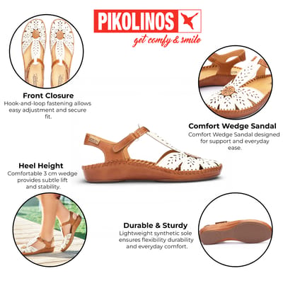 Pikolinos Sandaal P Vallarta 655 0841C1 Apple Licht Groen Cognac Combi