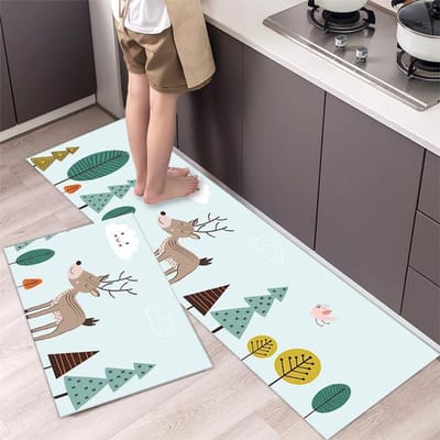 Tapis de sol de cuisine de Style nordique Simple à la mode, tapis de maison à longue bande, tapis de porte, décoration de maison moderne 40cmx60cm 40cmx120cm black