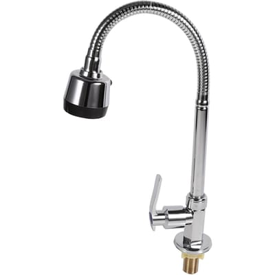 Robinet de cuisine d'évier à poignée unique, bec pivotant en alliage de Zinc, robinet d'eau froide à pulvérisation extractible noir
