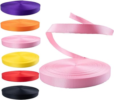 Polyester Singelband - Sterk Band Materiaal - Lading Zekeren - Waterbestendig Ontwerp - 50 Yards - Zacht Roze