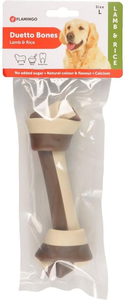 Flamingo Hondensnack Duetto Lam en Rijst Large - 108 gr - 1 stuk